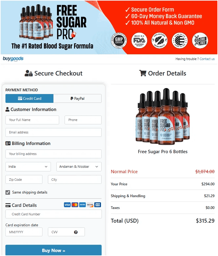 Order Free Sugar Pro